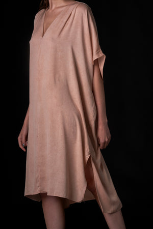 Silk Short Kaftan Terracotta