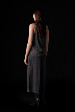 Silk Tank Top Charcoal