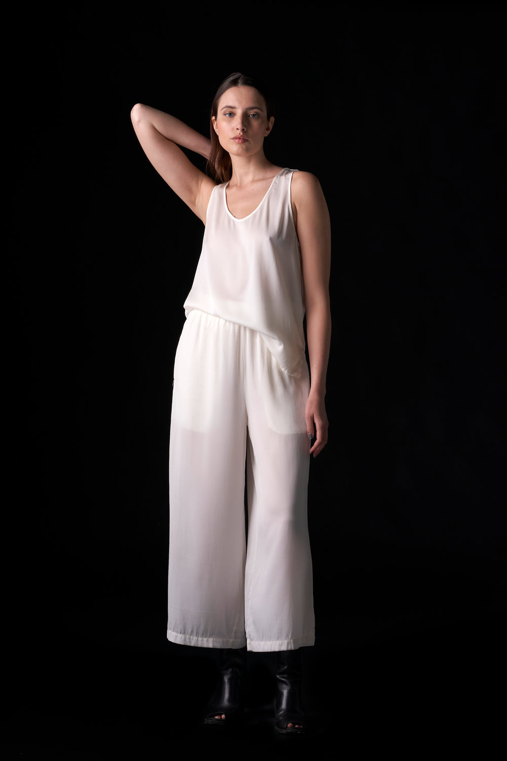 Silk Tank Top White