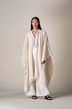 Long Wearable Blanket Cashmere and Hemp Dye-less
