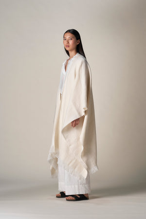 Long Wearable Blanket Cashmere and Hemp Dye-less