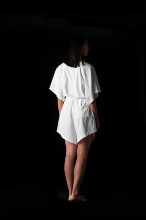 Jersey One Piece Kimono White