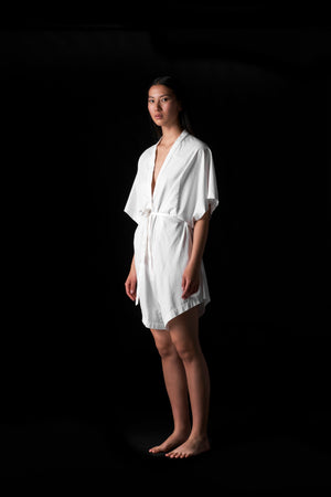 Jersey One Piece Kimono White