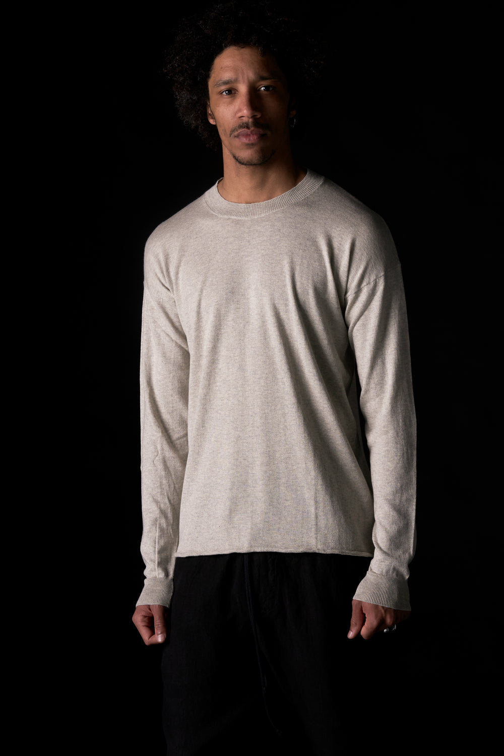 Light Sweater Cotton Cashmere Marmo