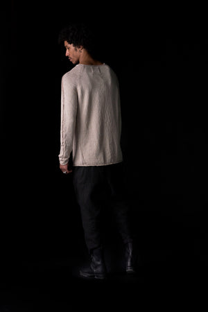 Undone Sweater Hemp Cashmere Marmo/ White