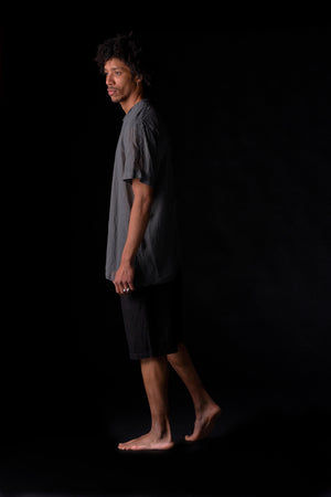 Jersey Tunic Tee Charcoal