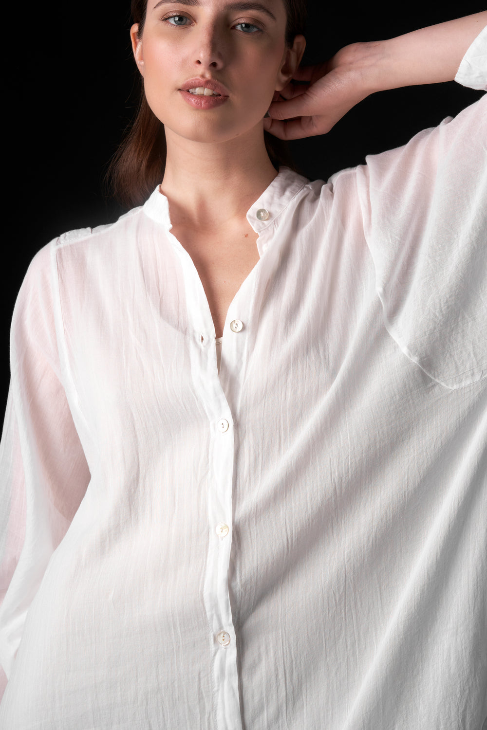 Long Shirt Voile White