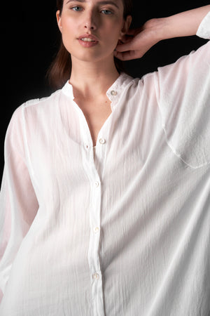 Long Shirt Voile White