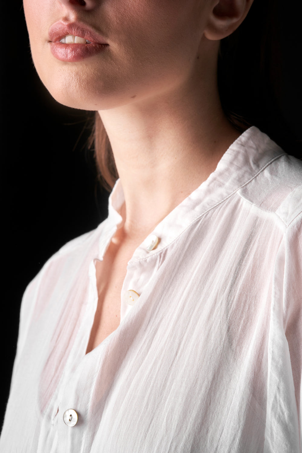 Long Shirt Voile White