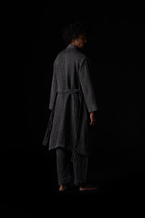 Jacquard Home Coat Washed Black