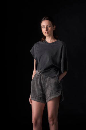 Jacquard Shorts Washed Black