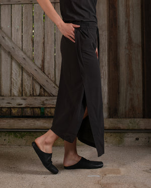 Drawstring Skirt Silk Crepe Chocolate