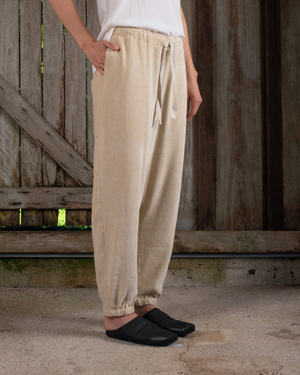 Easy Pant Washed Light Velvet Tea