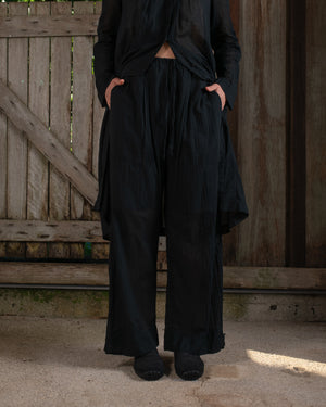 Full Pant Fine Cotton Voile Black