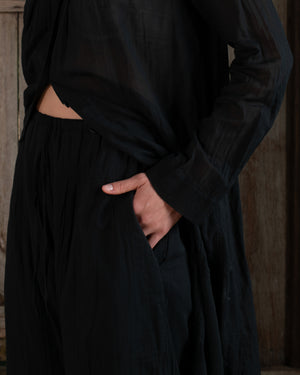 Full Pant Fine Cotton Voile Black