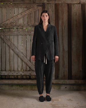 Graphic Jacket Washed Light Velvet Charcoal