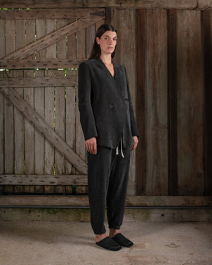 Graphic Jacket Washed Light Velvet Charcoal