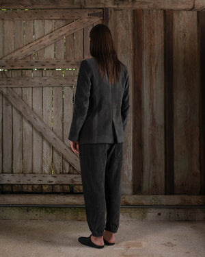 Graphic Jacket Washed Light Velvet Charcoal