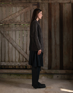 Graphic Jacket Washed Light Velvet Chocolate