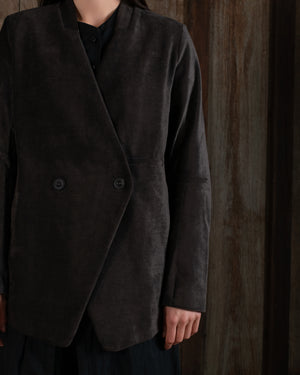 Graphic Jacket Washed Light Velvet Chocolate