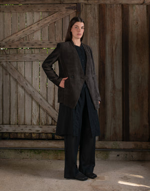 Graphic Jacket Washed Light Velvet Chocolate