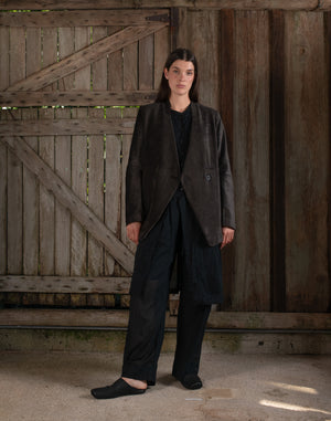 Graphic Jacket Washed Light Velvet Chocolate