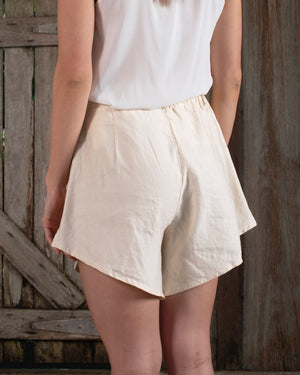 Linen and Cotton Raso Shorts Dye-less