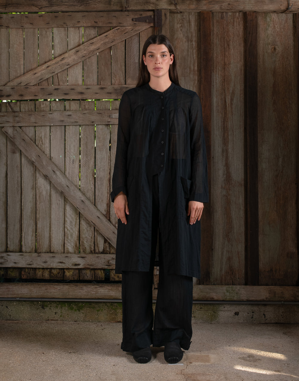 Full Pant Fine Cotton Voile Black