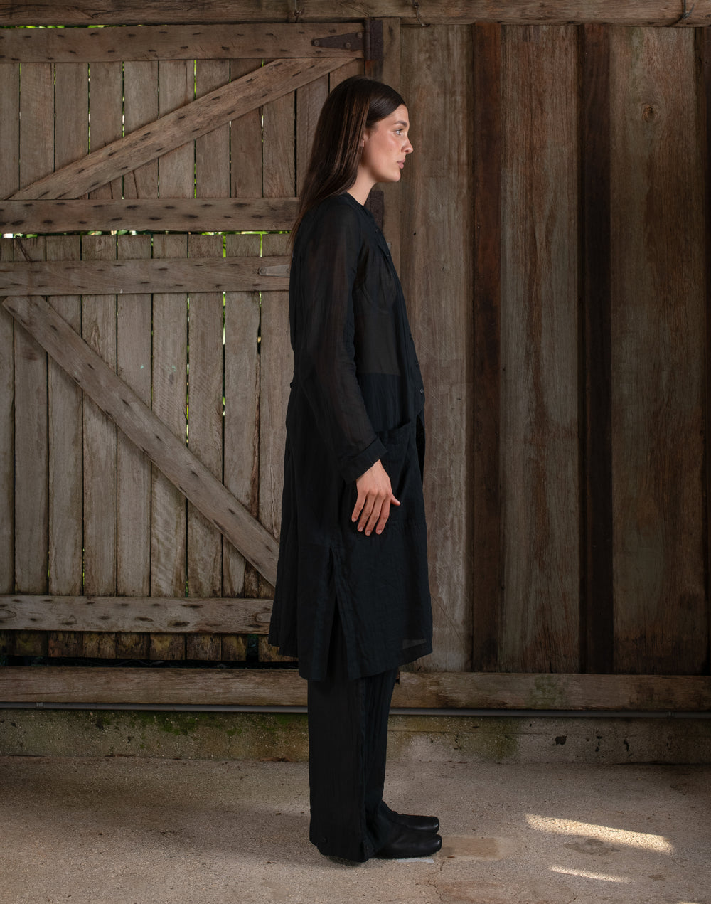 Full Pant Fine Cotton Voile Black