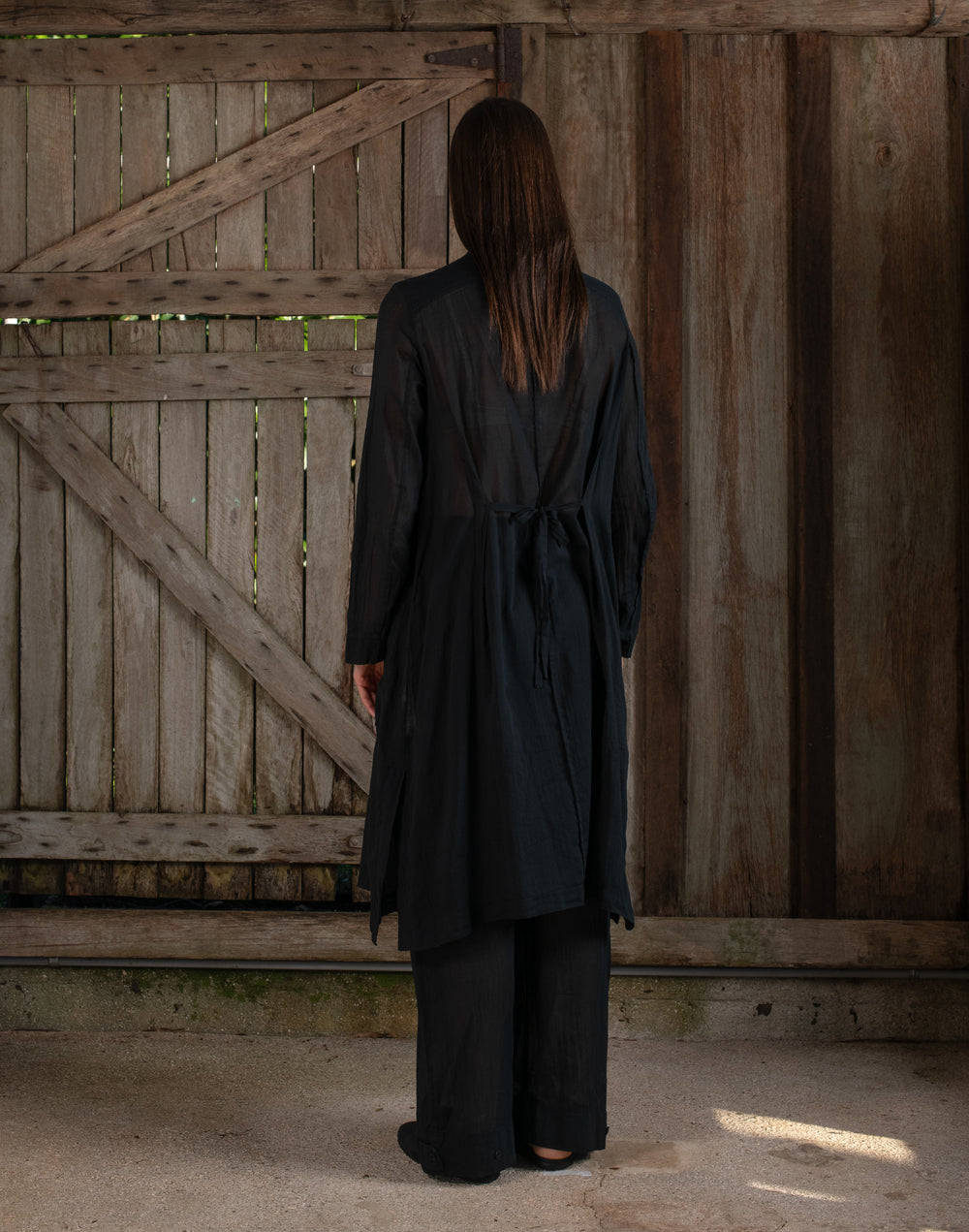 Full Pant Fine Cotton Voile Black