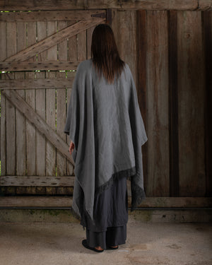 Long Wearable Blanket Cashmere Hemp Charcoal