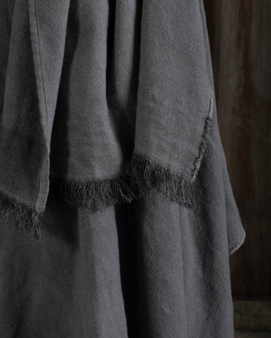 Long Wearable Blanket Cashmere Hemp Charcoal