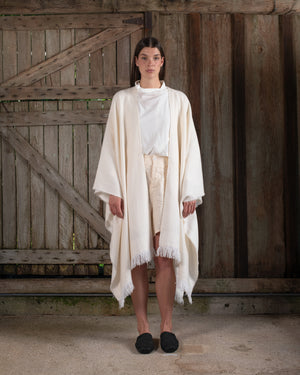 Long Wearable Blanket Cashmere Hemp Dye-less