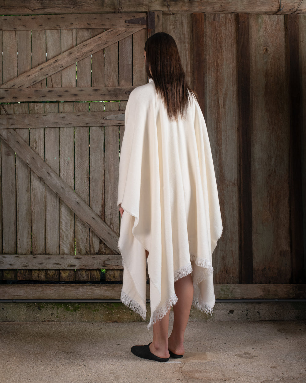 Long Wearable Blanket Cashmere Hemp Dye-less