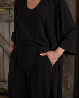 Tailored Curve Pant Silk Crepe Chocolate