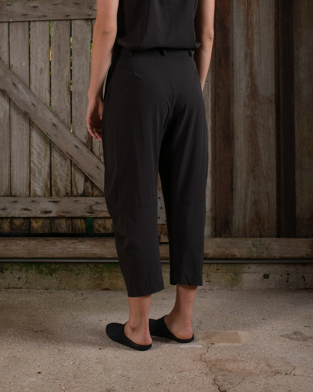 Tailored Curve Pant Silk Crepe Chocolate