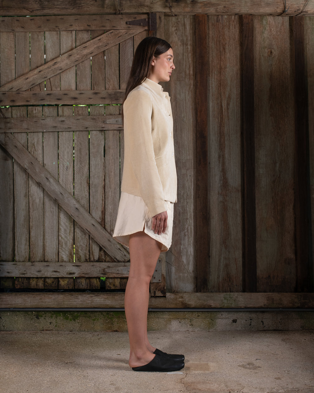 Tailored Jacket Washed Light Velvet Tea