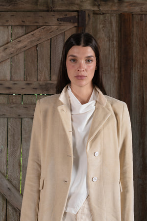 Tailored Jacket Washed Light Velvet Tea