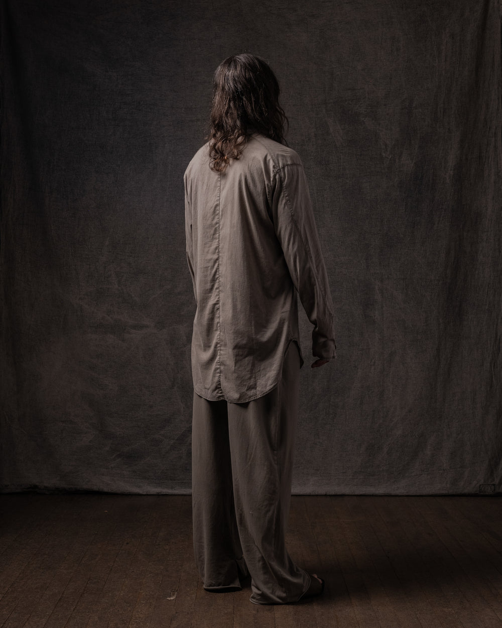 Asymmetric Shirt Fine Cotton Voile Dune