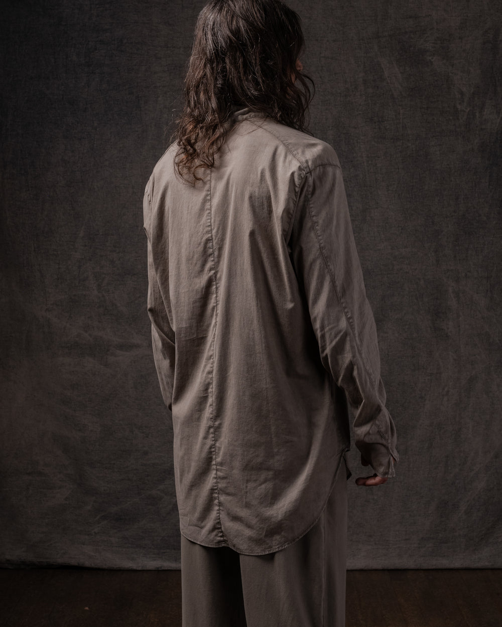 Asymmetric Shirt Fine Cotton Voile Dune