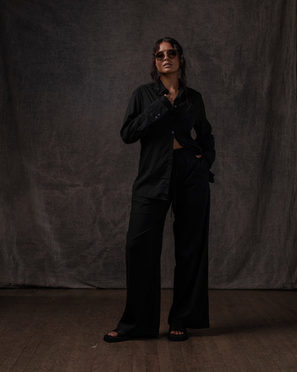 Easy Pant Fine Cotton Voile Black