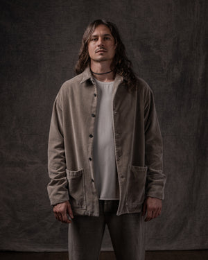 Easy Shirt Jacket Cotton Velvet Dune