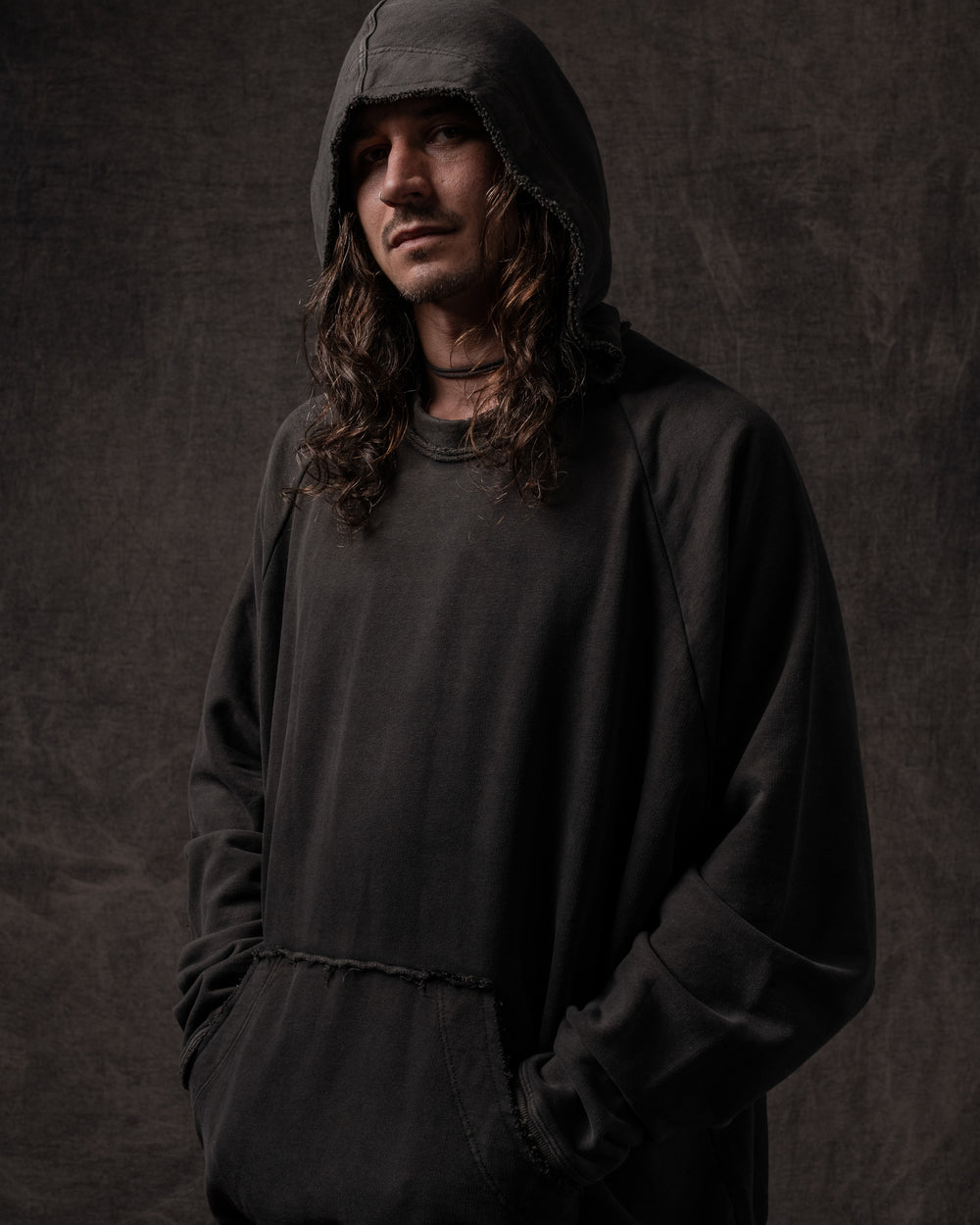 Hooded Sweat Shirt Unisex Chocolate