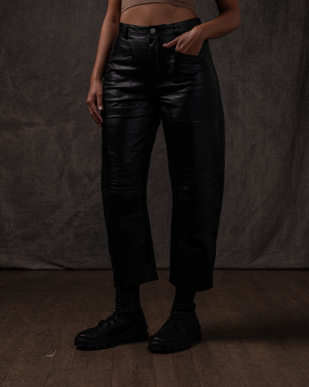 Leather Pant Black