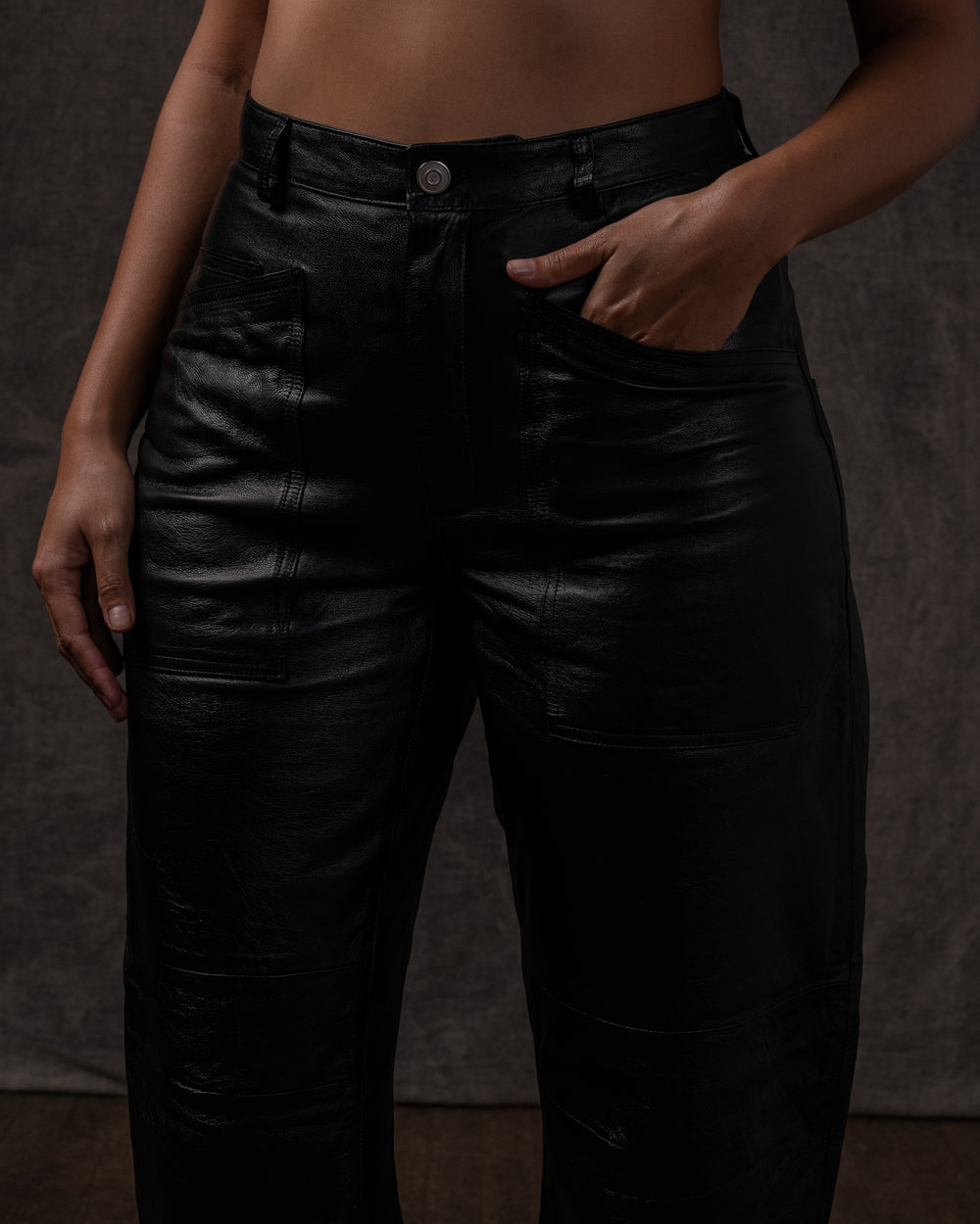 Leather Pant Black