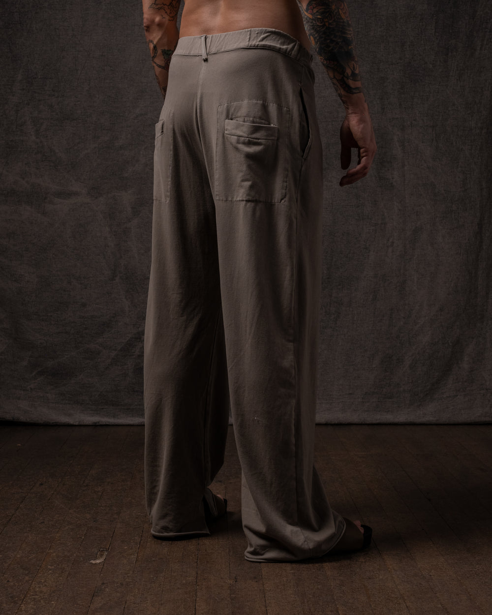 Pleated Pant Cotton Jersey Dune