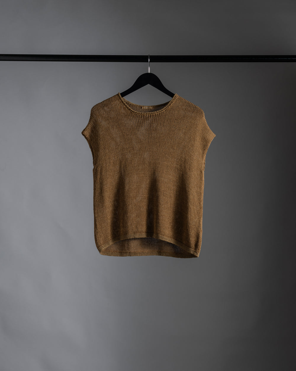 Knit Melange Tee Mustard