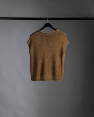 Knit Melange Tee Mustard