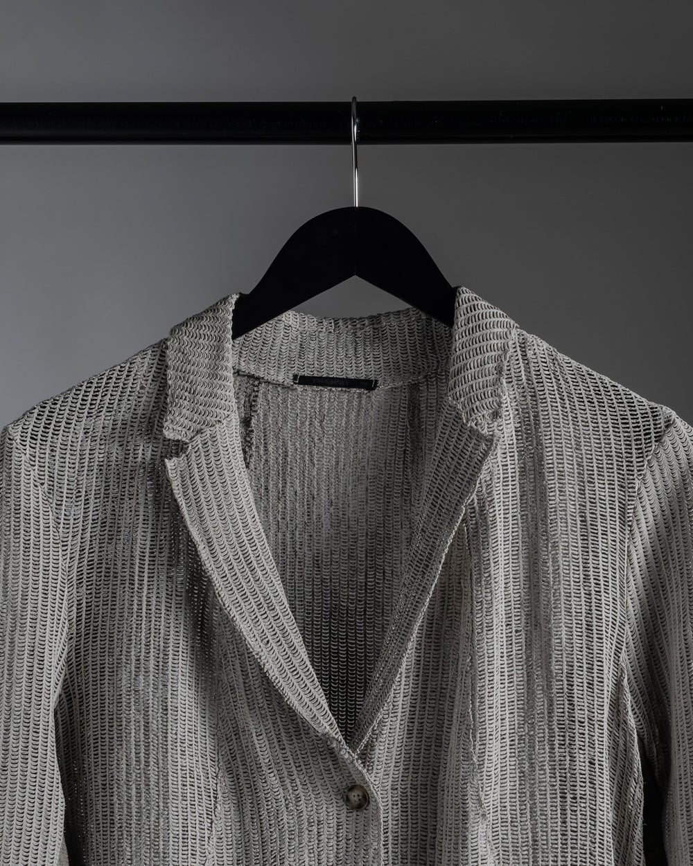 Textural Leather Blazer Rope