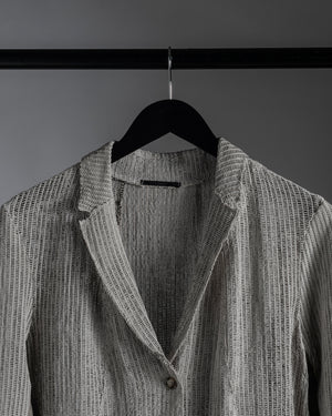 Textural Leather Blazer Rope